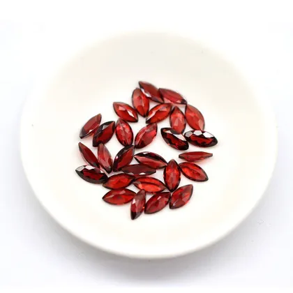 Mozambique Natural Garnet Horse Eye Shaped Loose Stones