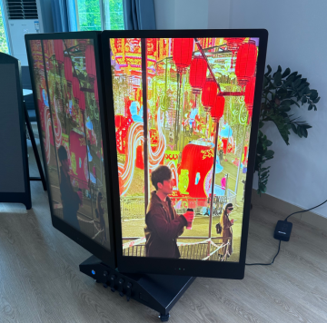 شاشة محمولة خارجية لافتات LCD مزدوجة الجوانب