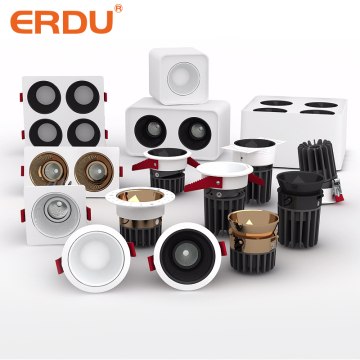 Downlight de gypse de 10 pouces: modules LED slim Dali carrés dalmables en noir, blanc, or