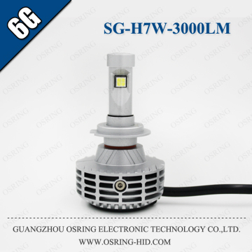 OSRING 6G H7 LED HEADLIGHT 25W 3000LM FANLESS DESIGN H7 LED CAR HEADLIGHT H7 LED AUTO HEADLIGHT BEST QUALITY