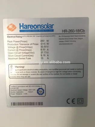 Hareon Solar panels 260W mono HR-260-18/Cb