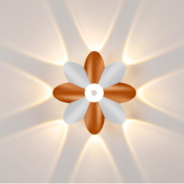 Nuevo diseño forma de flor de la pared al aire libre luz de pared