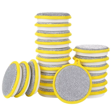 Eco-Friendly Double-Sided Dish Towel with Scouring Pad