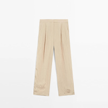 Women's elegant and high-end texture satin casual pants