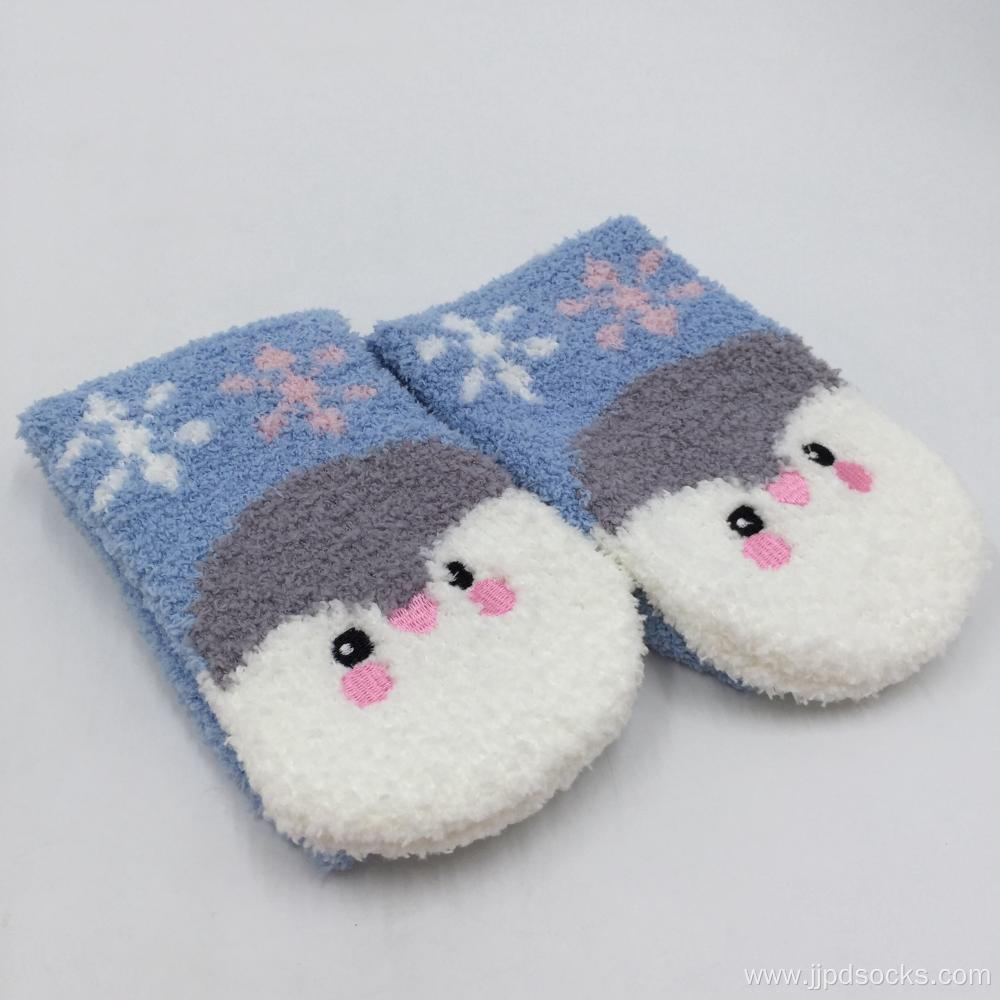 Fuzzy indoor socks for girl