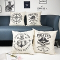 Set Pirates Dekokissenbezüge Nautical Sailing Anchor Dekorative Kissenbezug Kissenbezug für Sofa Schlafzimmer Auto Couch 18 x