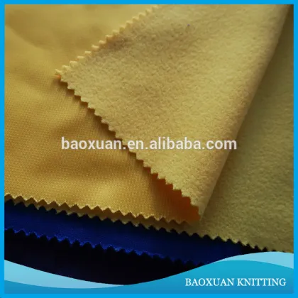 100%poliester tricot fleece sports wear fabric
