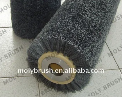 cylindrical spiral abrasive nylon brush for deburring