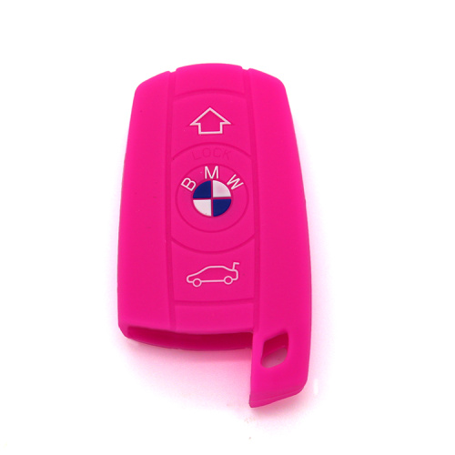 Embossed silicon logo car key cover for BMW
