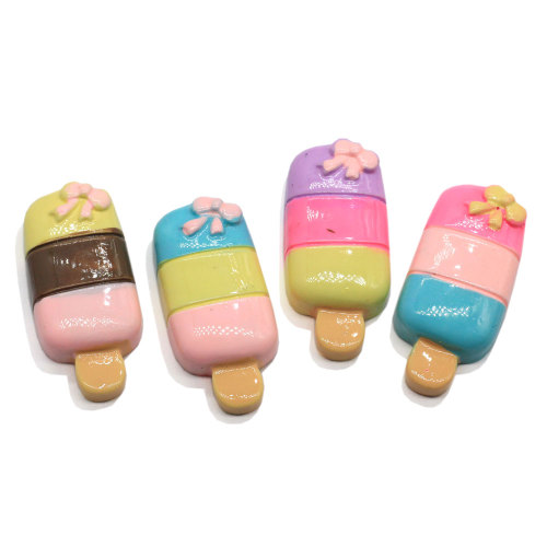 Großhandel bunte Eis am Stiel Harz Handwerk Simulation süße Sommer Essen Kawaii Ornament Charms Scrapbook machen Haarnadel Zubehör