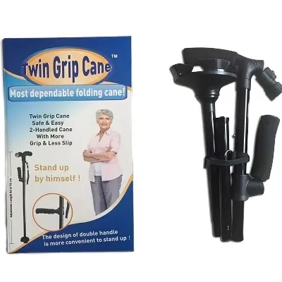 Hot Selling Aluminum Foldable Walking Cane for Men - Portable, Non-Slip Crutches for Outdoor Rehabilitation