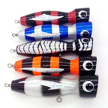 New Arrival Handmade Wooden Popper Lure - Finely Crafted Saltwater Fishing Bait in Different Sizes