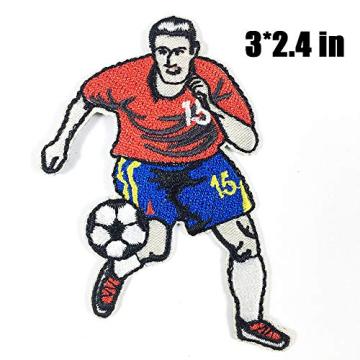 Patch Bordir Pemain Sepak Bola Applique Patch Keren