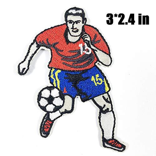 Player Soccer Embroidered Patches Applique Cool Patches