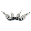 3-Pin Metal KTV Microphone XLR Plug Cable Connector