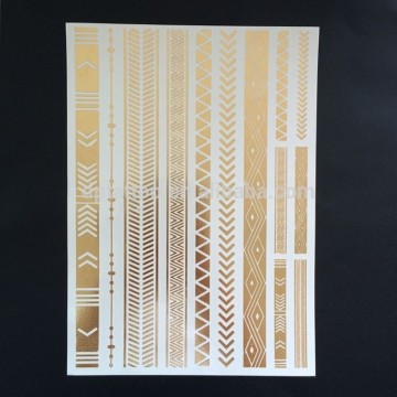 High quality metallic temporary tattoo body tattoo