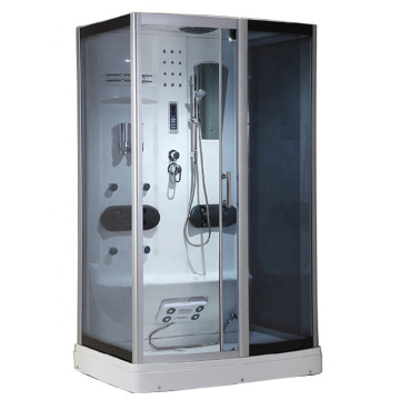 Shower Enclosure Black Portable Massage Glass Steam Shower Room