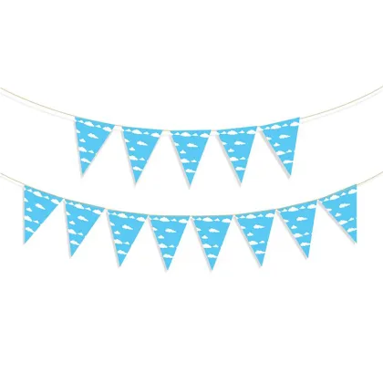 Custom Cloud Theme Party Decoration and Tableware Set for Kids' Birthday: 118 Pieces Sky Cloud Party Supplies