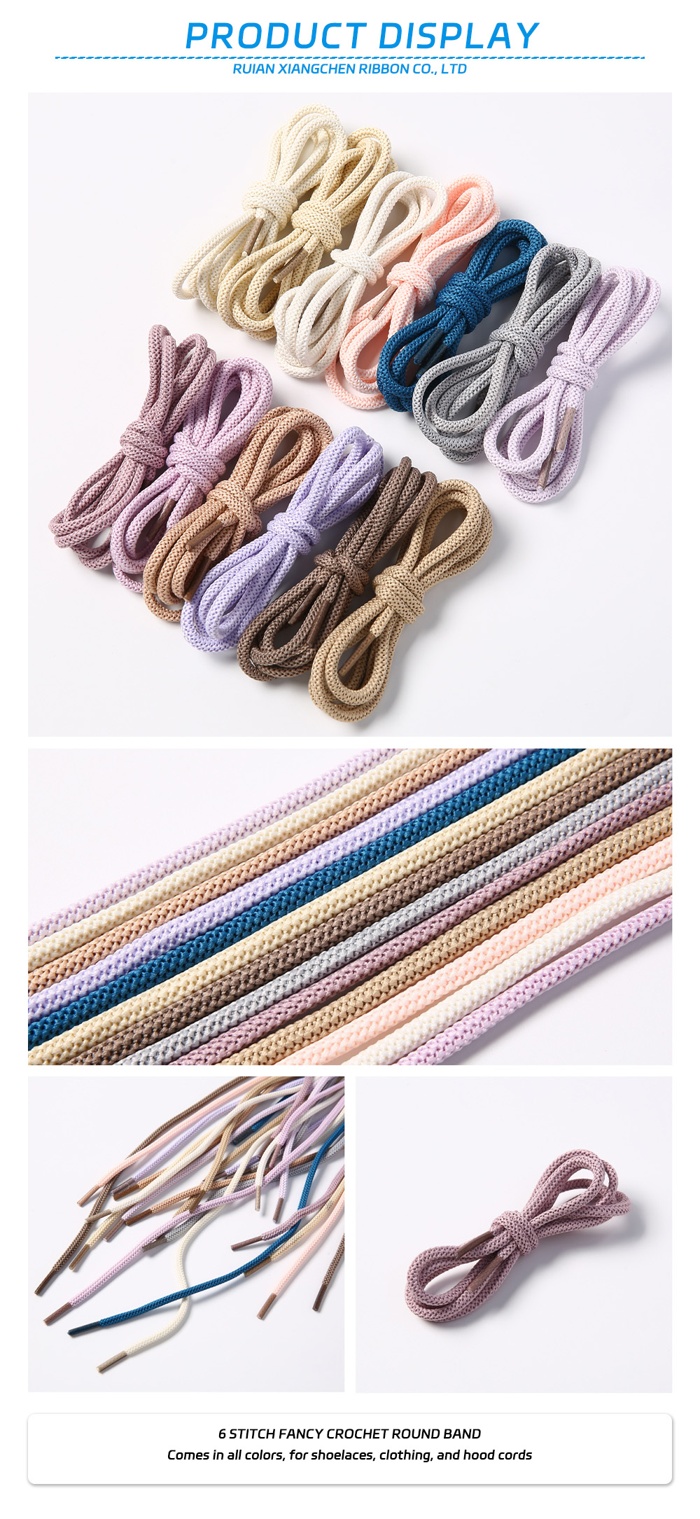 1-6 Stitch Fancy Crochet Round Band x