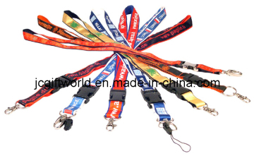 Custom Promotion Double Layer Satin + Polyester Lanyard (JC220L)
