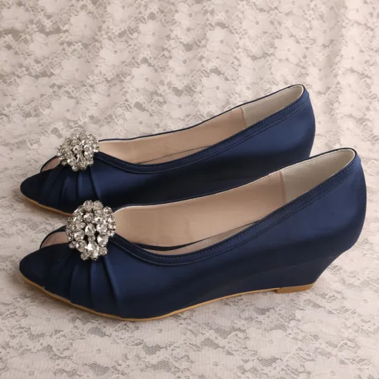 Wedopus Navy Heel Shoes Court Size 6