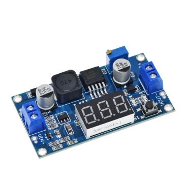 TZT XL6009 Digital Boost Step Up Power Supply Module - Adjustable DC-DC 4.5-32V to 5-52V with LED Voltmeter