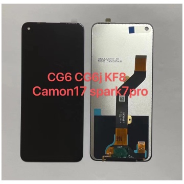 6.6 "LCD Display Touchscreen Digitizer -assemblage voor Tecno Camon 17 CG6 CG6J KF8 Spark 7Pro CA6 vervanging