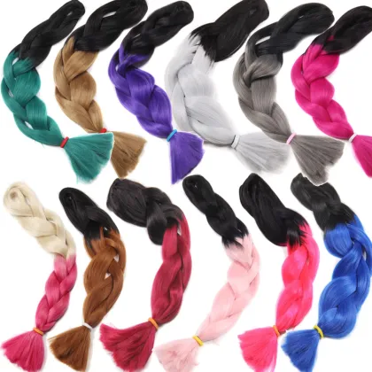 Aisi Hair High Quality Jumbo Braiding Hair Extensions Heat Resistant Synthetic Fiber Braiding Hair Extensions
