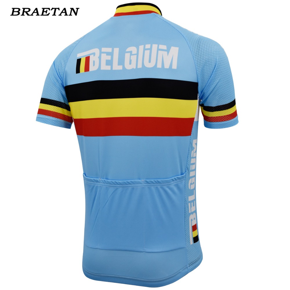 Belgium team cycling jersey men short sleeve clothing cycling wear racing bicycle clothes tour cycling clothing hombre braetan