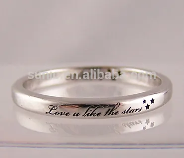 Gold Silver Paatinum Stainless steel Tiffany Fingers Metal Ring fiber laser marking engrave etching machine