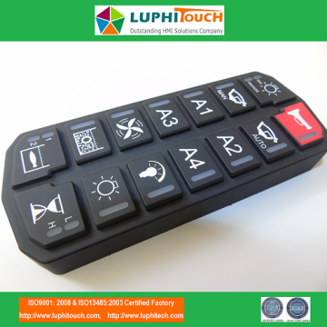 Nautique Boats Laser Etching Luz de fondo SIlicone Keyboard