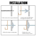 M3/4/5/6/8 Plasterboard Hollow Wall Cavity Wall Fixing Spring Toggle Anchor with Stainless steel countersunk screw