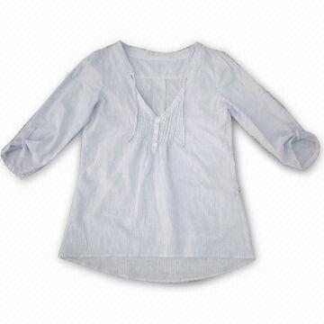 Fashionable and Comfortable Style Women's Blouse, Made of 100% Cotton