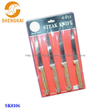 stainless steel 4pcs pp handle best steak knife set