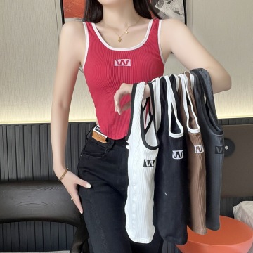 Rozciągliwe szczupłe bez rękawów Casual Camisoles for Fashion Streetwear
