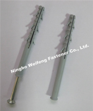 Hammer drive anchor with three wings with nial screw