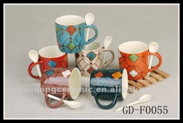 bright and glossy ice cream cup with spoon