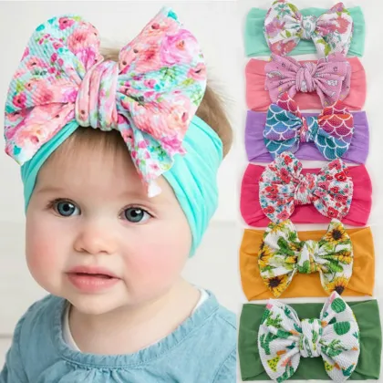 Cute Soft Bow Headband Baby Turban Accessories