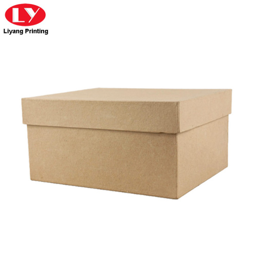 Kraft Paper Cardboard Shoe Box with Lid