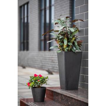 Vaso alto e quadrado