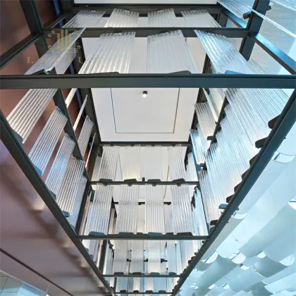 Large Custom Crystal Led Restaurant Chandelier Lighting