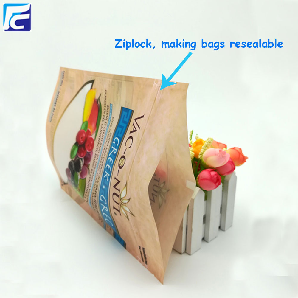 Ziplock gedroogd fruit plastic verpakkingstas