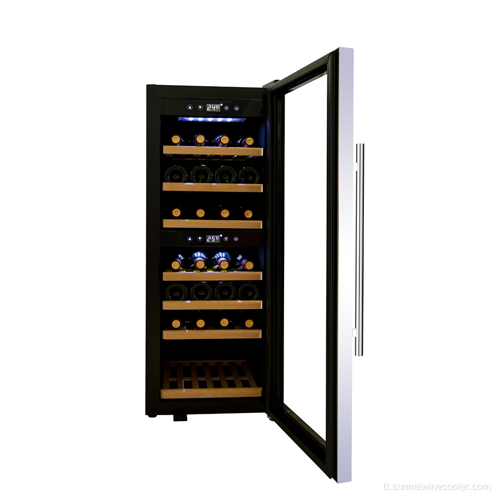 Ipakita ang istante at digital control wine refrigerator