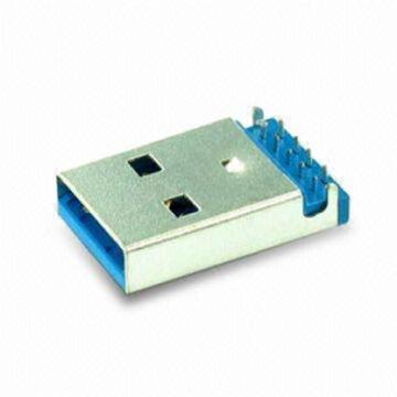 USB 3.0 A Type Plug Angle DIP Drop-in