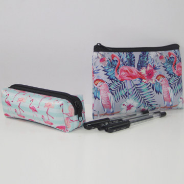 Red Flamingo Fashionable Neoprene Pencil Pouches