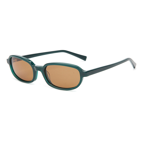 Vintage Oval Acetate Sunglasses with Polarized TAC UV400 Lenses