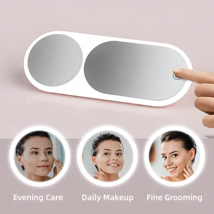 Customize Logo Lumineux Maquillage Miroir: LED Makeup Mirror for Car