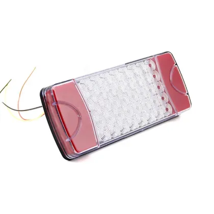 Red and White LED Taillight Assembly for Truck, Trailer, and Semi-Trailer in Hong Kong