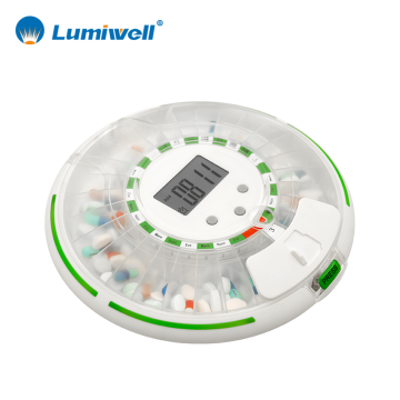 Secured Locking 28-Compartment Smart Pill Dispenser with Timing Function