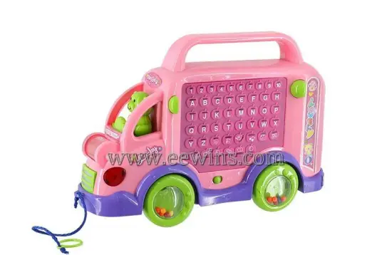Learning toys car with letters and drawing board